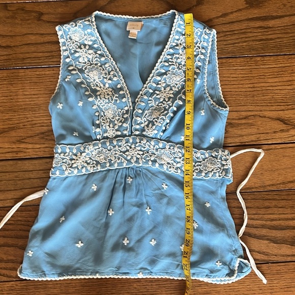 Plenty Embroidered Viscose Top Size 6 - Picture 9 of 10